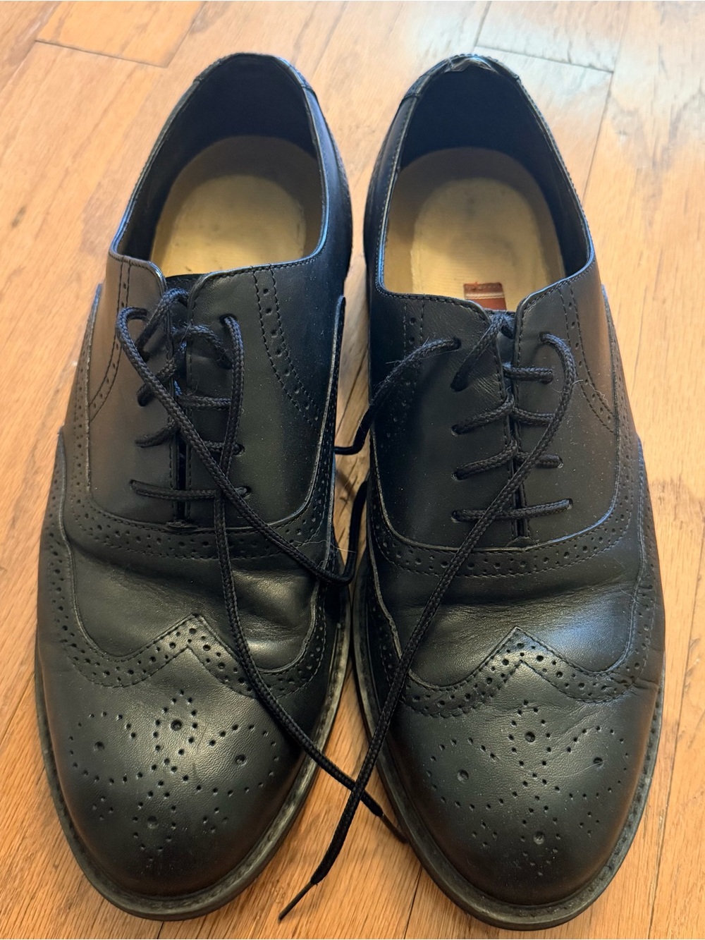 Rockport Black Men's Oxford Leather Dress Shoes Size 11W
